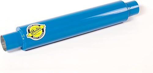 Miniatura 3 de Porter Mufflers - Silenciador de longitud estándar - Sonido y rendimiento de escape mejorados con diseño duradero no direccional - Azul acero