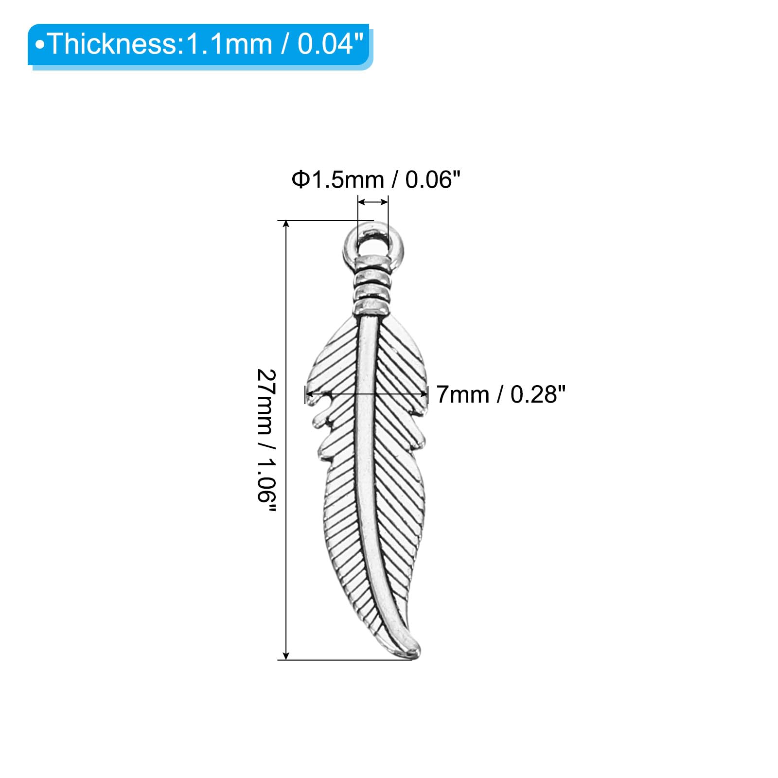 PATIKIL Feather Charm - Image 2