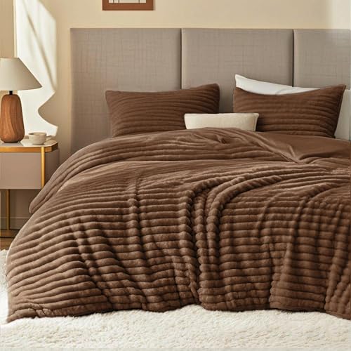 EXQ Home Fluffy Comforter Set King Size - Super Soft