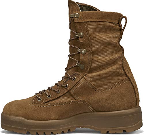 Belleville 8" Flight Waterproof Steel Toe Military Boots for Men - AR 670-1/AFI 36-2903 Army/USAF Flight Approved - Vibram Outsole - Berry Compliant - Coyote3