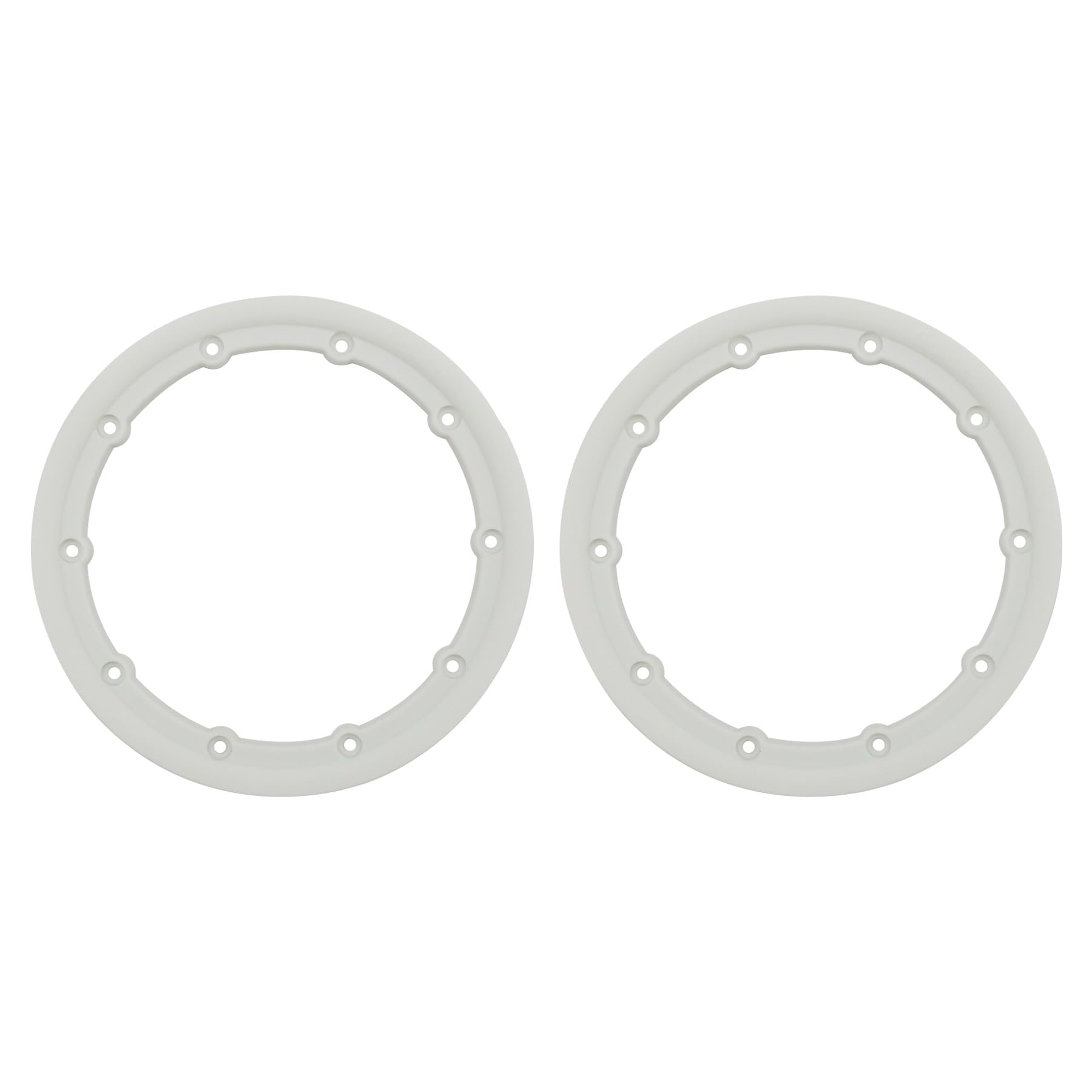 smTSRC Nylon Outside Beadlock Ring Kit for Wheel Hub for 1/5 HPI Baja 5B 5T 5SC LOSI 5ive T RC CAR Truck Parts (White)