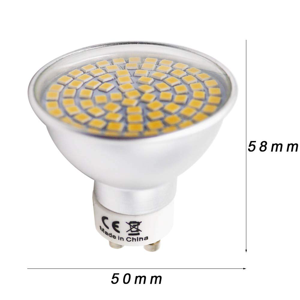 Xindaxin - Bombillas LED (GU10, 5 W, no regulable, sustituye a 45 W, 450-480 lm, luz blanca cálida, 2800-3200 K, 120 °, 20 unidades)