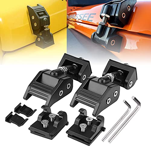 Compatible with 2007-2018 Jeep Wrangler JK JKU Black Hood Latch Locking Hood Catch Buckle Jeep Latch kit