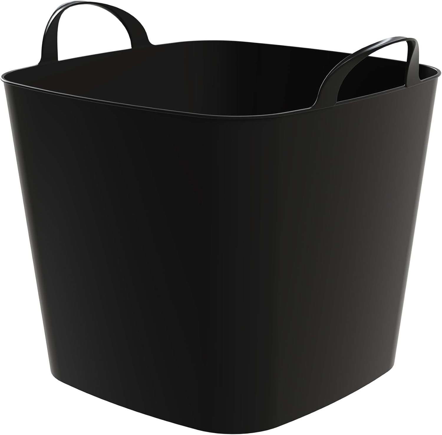 Life Story 6 Pack Flexi Tub, Versatile 26 Quart Storage Tote, Flexible Plastic Home Organizer Lightweight Basket with Carrying Handles, Blue