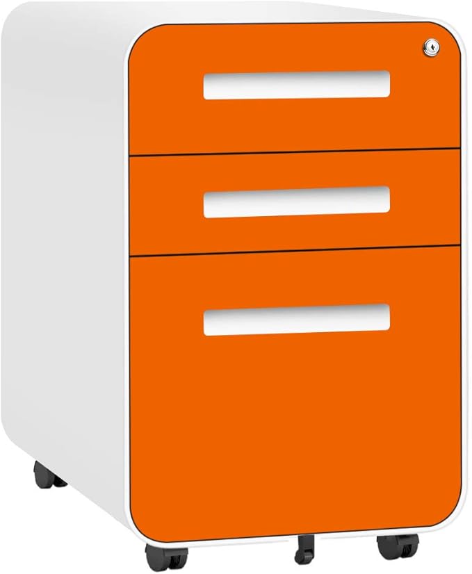 Atripark 3 Drawer Mobile File with Lock Under Desk