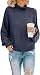 Produktbild ASKSA Damen Strickpullover Pullover Turtleneck Stricken Pulli Knit Top Pulli Sweatshirt (Navy Blau,M)