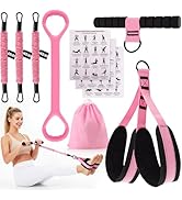 Kaelaris Multifunction Pedal Resistance Band with Handle-Figure 8 Resistance Band Set, 3-Tube Adj...