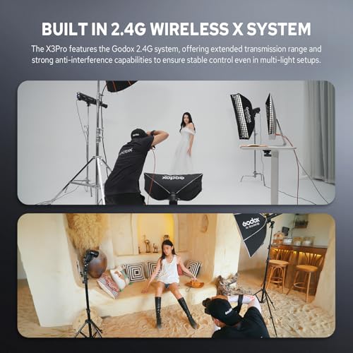 Godox X3Pro-C Disparador Flash Inalámbrico para Canon Cámara, 2.4G TTL HSS 1/8000s Transmisor Flash, Bluetooth & App Control, Pantalla Táctil, USB-C Carga, Batería de Litio (X3Pro C) - imagen 5