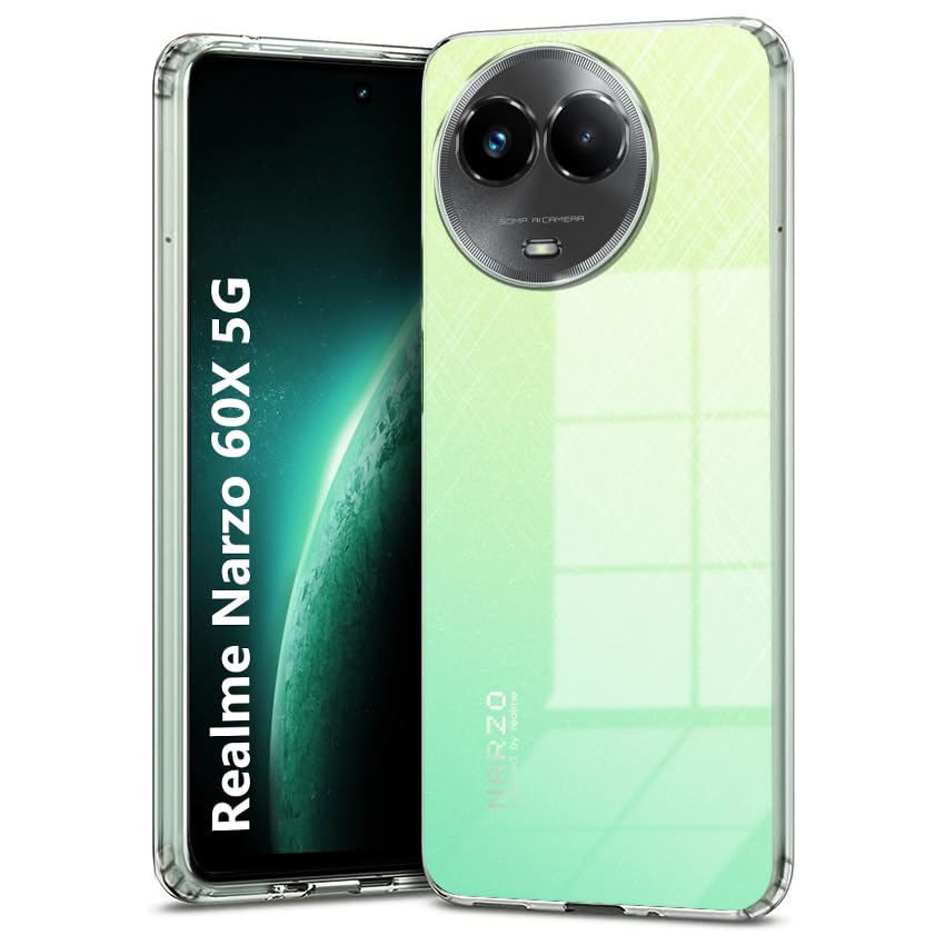 Image of Fashionury Shockproof Back Cover for Realme Narzo 60X 5G | Raised Bumps for Camera & Screen Protection | Ultra Clear Soft Silicone Back Cover Case for Realme Narzo 60X 5G