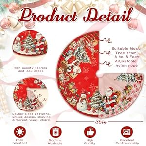 Double Sided Snowman Reindeer Santa Snowman Snowflake Christmas Tree Skirt, Snowman Tree Skirt for Winter Holiday Party Christmas Tree Skirt Decoration, 36 Inch Pink Tree Skirt Double Sided Snowman Reindeer Santa Snowman Snowflake Christmas Tree Skirt Snowman Tree Skirt for Winter Holiday Party Christmas Tree Skirt Decoration 36 Inch Pink Tree Skirt