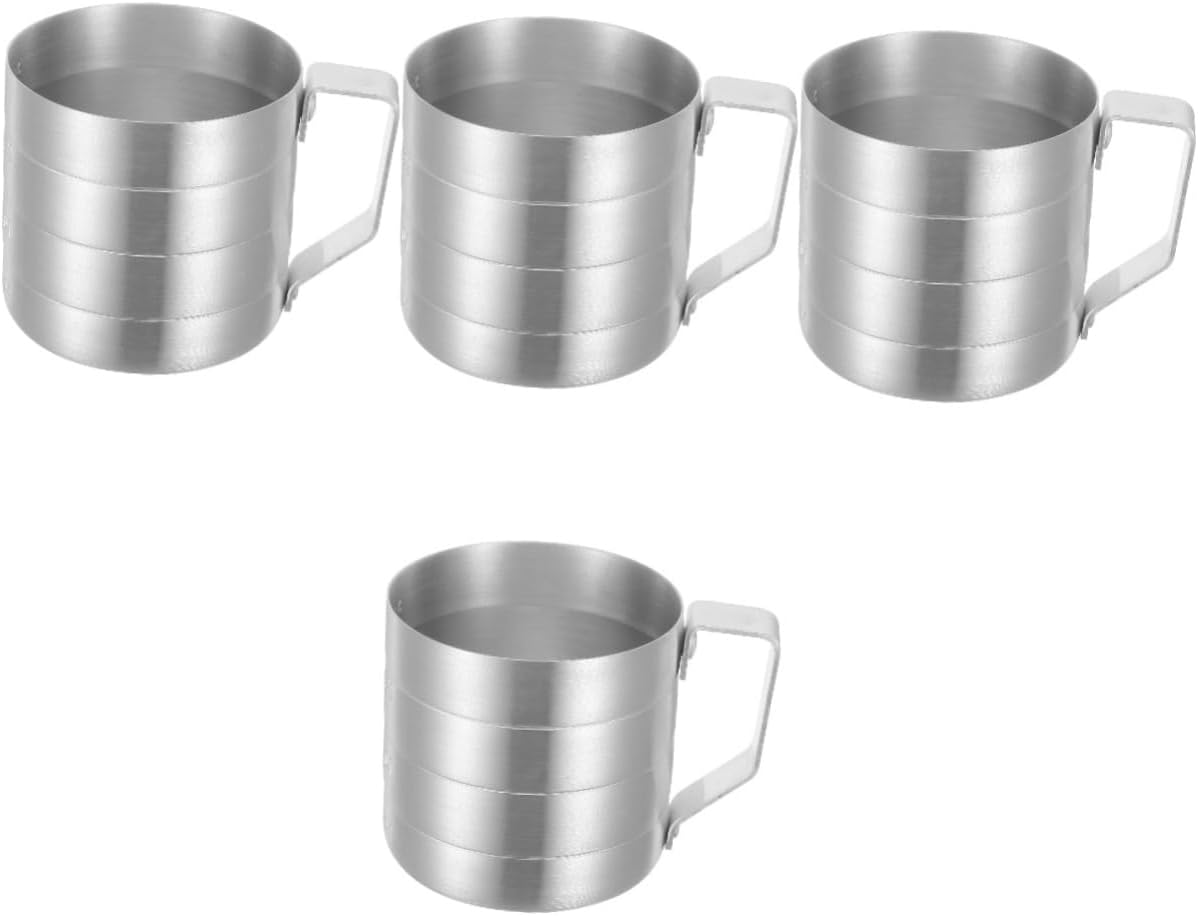 4pcs Capacity Aluminum Measuring Cup Scale Thickened Liquid Mixing Cup for Baking and Cooking Versatile Kitchen Tool for Home and