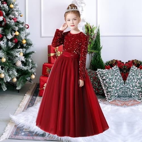 Flower Girl Pageant Dress - Sequin Tulle Ball Gown For Junior Bridesmaids & Formal Events