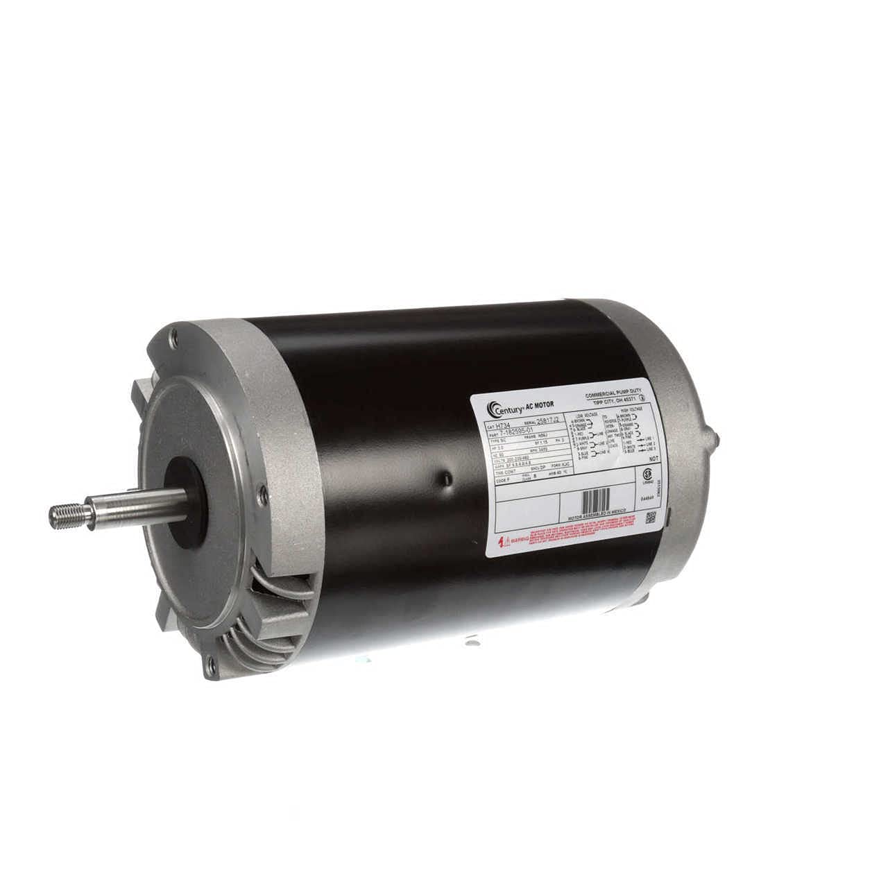 3 hp 3450rpm 56J Frame 230/460 Volts Three Phase Pump Motor - AO Smith Electric Motor # H734