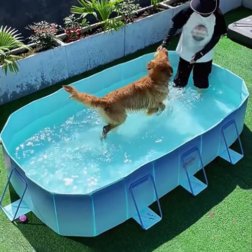 Piscinas Desmontables Acero/ Piscina Marco Piscinas Para Perros Grandes, No Inflables/para Niños, Piscinas Elevadas De 1,8 A 2,3 M De Largo, Piscinas Familiares(Lxwxh 260x165x55cm/102.3x65x21.6in)