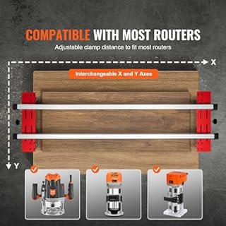VEVOR Router Sled, 60 inches, Portable and Easy to Adjust Slab Flattening Jig, DIY Woodworking Router Sled for Flattening Slabs, Slab Guide Jig Trimming Planing Machine for Wood Flattening, Home DIY