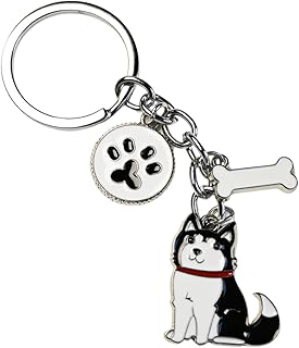 Dog Keychain,Lovely Dog Key-ring Portable Metal Keychain Keyring Key Decor Car Keyring Decoration