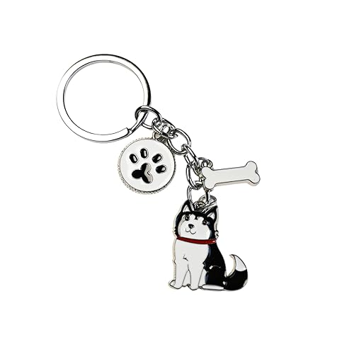Dog Keychain,Lovely Dog Key-ring Portable Metal Keychain Keyring Key Decor