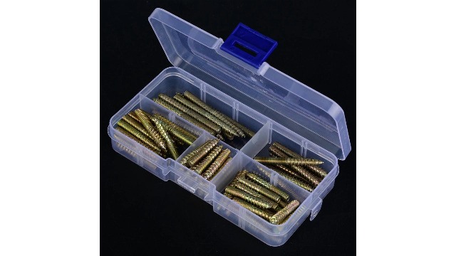 80 Pezzi Viti Prigioniere M5 In Acciaio Zincato - Viti A Doppia Estremità Per Lavorazione Legno E Mobili - Foto 3