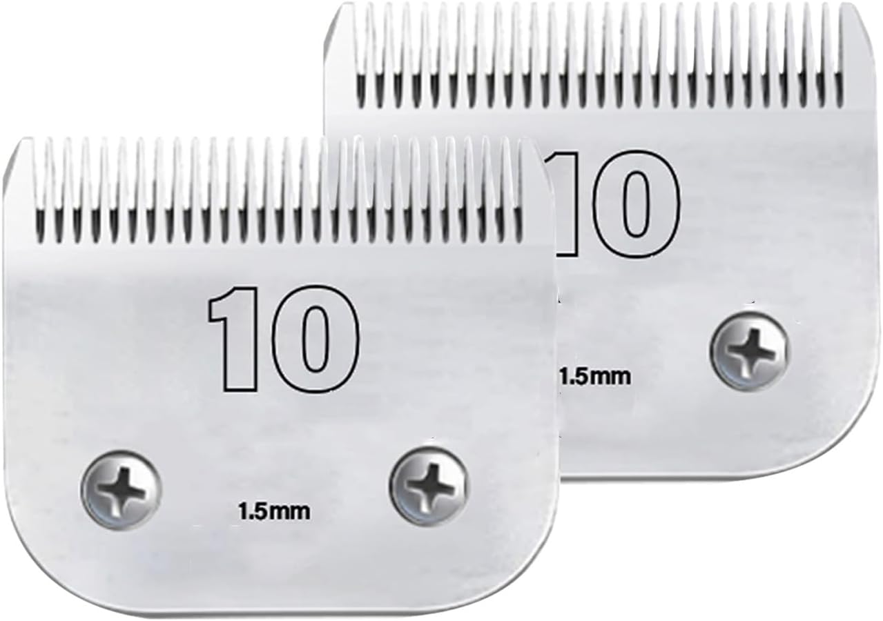 Vetmor 2Pack 10 Blade Dog Grooming Compatible with Andis Clippers Carbon Infused Steel Detachable Ceramic Sharp Edge Also Compatible with Wahl/Oster Dog Clippers