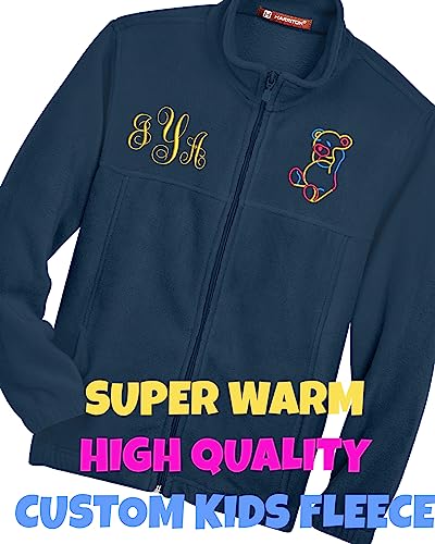 INK STITCH Unisex Kids Youth M990Y Custom Embroidery Personalized Warm Fleece Zip Up3