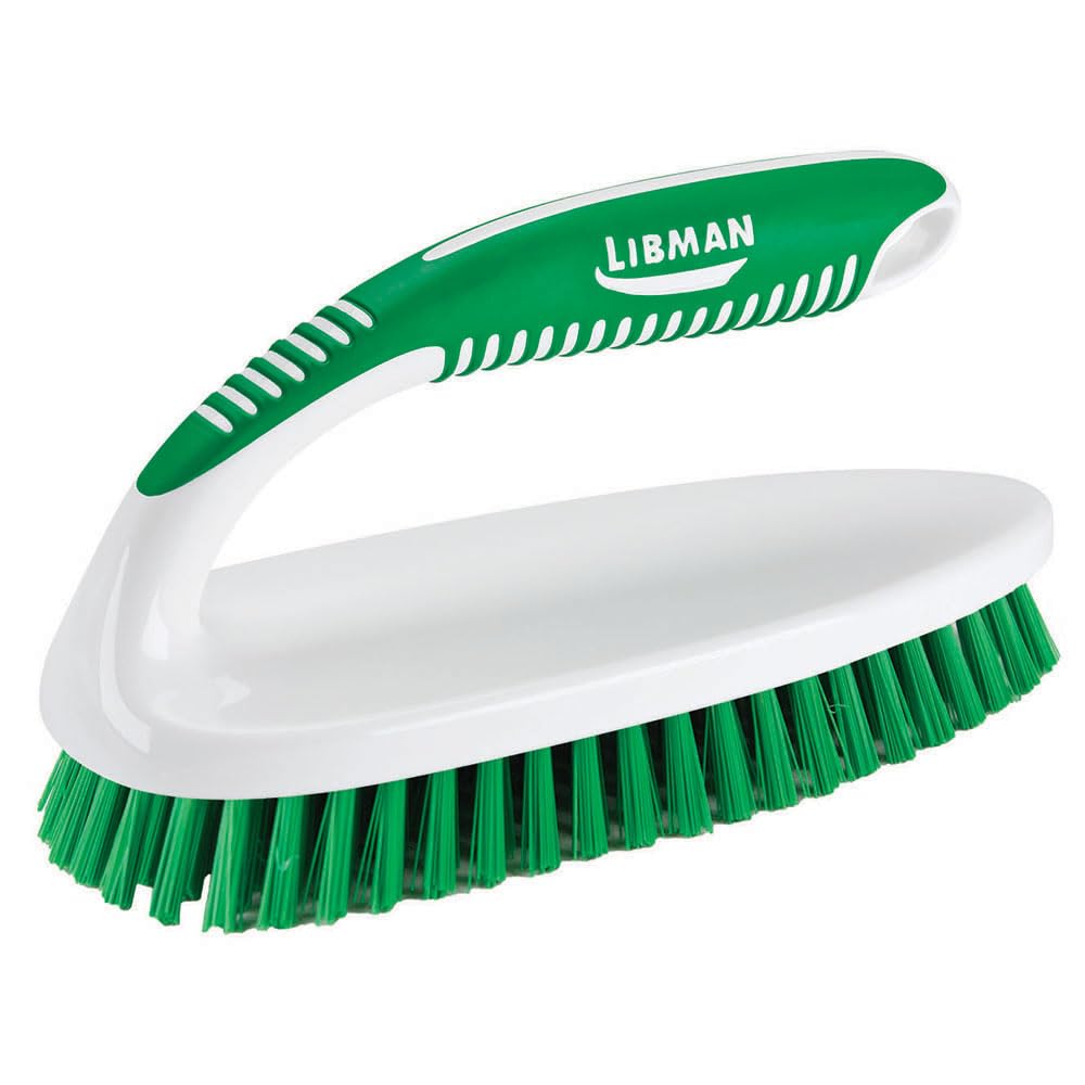 Libman Cepillo de Fregar, Fibras de Pet recicladas de plástico, Verde y Blanco