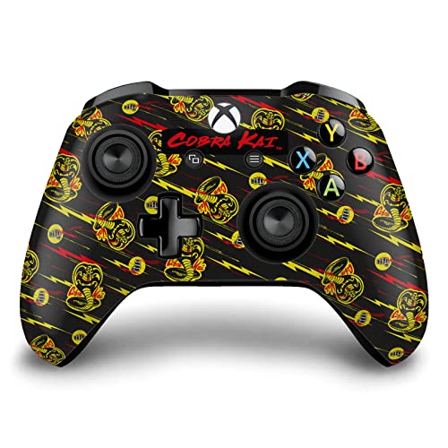 Image of Head Case Designs Officially Licensed Cobra Kai Mixed Logos Iconic Vinyl Sticker Gaming Skin Decal Cover Compatible With Xbox One S /X Controller