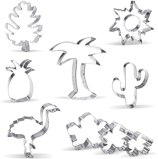 Keewah Hawaiian Tropical Cookie Cutter Set, 10 Piece, Stainless Steel