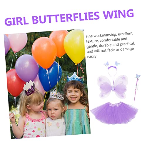 SOIMISS 1 Conjunto Asas Iluminam Princesa Criança Saia De Menina Tiaras De Menina Saia Para Meninas