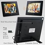 Gsituk 12 Alarms Large Dementia Clock 8 inch, Seniors Auto Dimming LED Digital Calendar Clock with Day Date Time for Bedroom Livingroom and Wall (Black) - Image 6