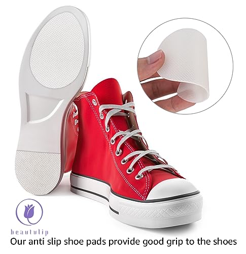 Image of 8Pcs Silicone Anti-Slip Shoe Pads: Discreet Quiet Sole Grips | Muffle Loud Heels: Self-adhesive, cut-to-fit quiet grips for dry indoor use. Budget-friendly fix for office & weddings