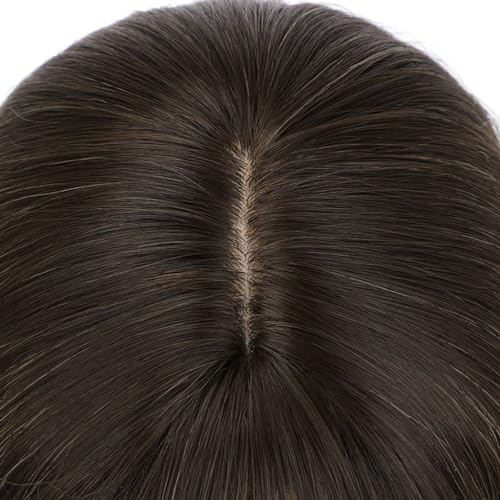 Perruque de cheveux synthétiques bouclés à frange naturelle