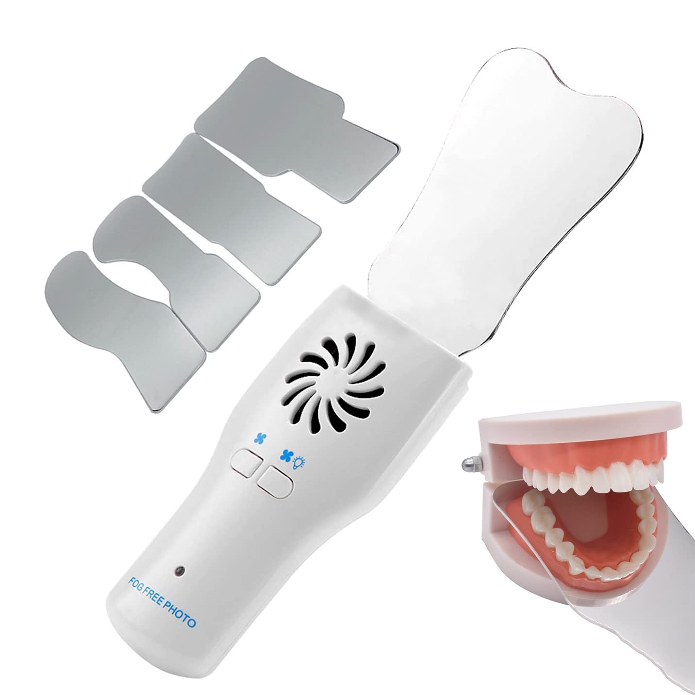 Dental Automatic Defog Mirrors Oral Photography Orthodontic Reflector Glass for Buccal Lingual Picture Dentist Tool