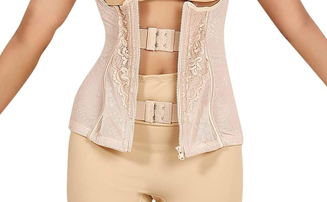 letresor Pack of 1 Belly Strap Waist Trainer Slimming Belt Vest Women Zipper Hook Body Shaper Waist Cincher Slimming Face Lift Tools-picture-18
