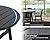 AMERLIFE 5 Piece HDPE Outdoor Dining Tables and Chairs, All-Weather Patio Outdoor Furniture with Umbrella Hole, Round Table for Garden, Backyard, Seaside, Black