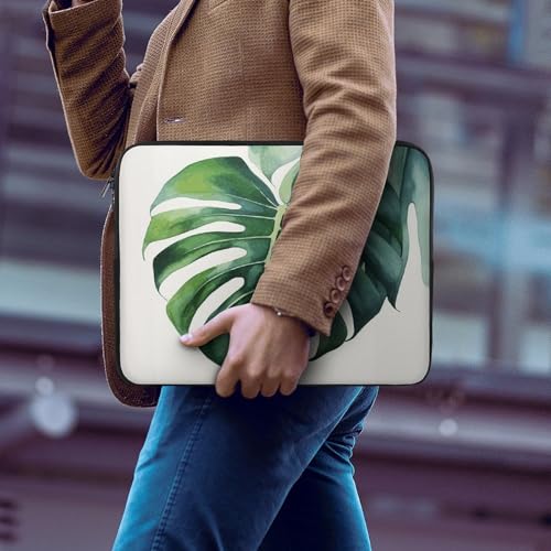 Funda para laptop de 12 pulgadas Watercolor Monstera Leaf miniatura 5