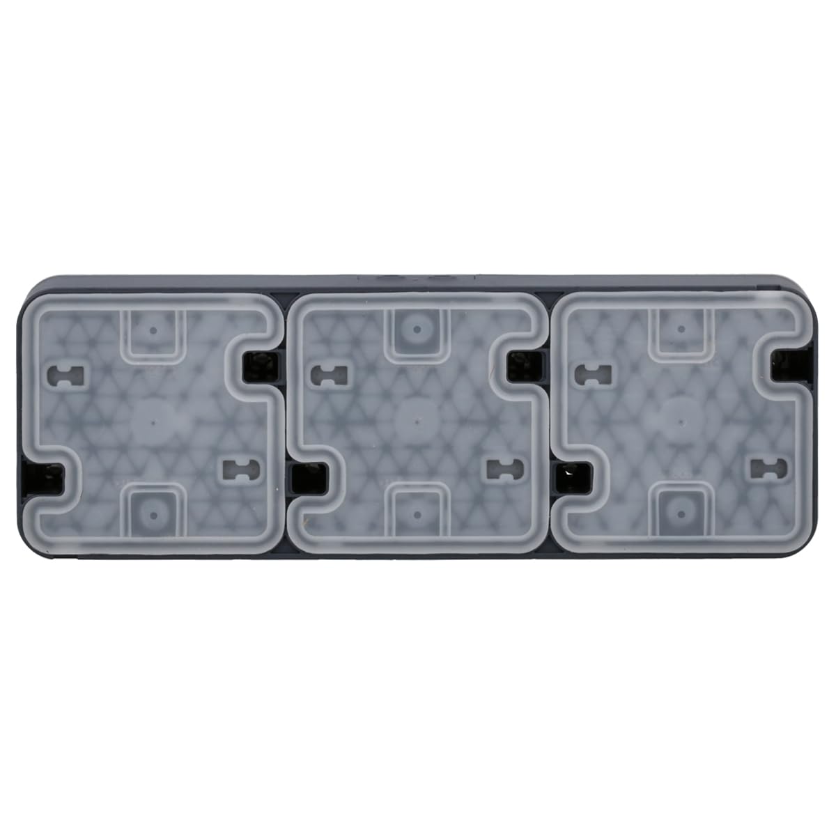 prise de courant 2p+t triple horizontale 16a hager cubyko complète saillie grise