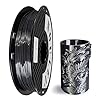 Noulei Shiny PLA Filament 1.75mm Silk Black, 3d Drucker printer Filament PLA 500g Spool