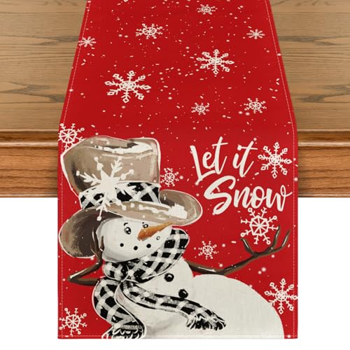 Artoid Mode Rot Schneemann Büffel Plaid Lass Es Schneien Weihnachten...