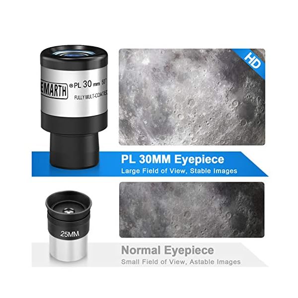 Emarth Interstellar Teleskop 70 mm Blende 500 mm AZ Mount Astronomischer Refraktor Telesocpe für Anfänger Erwachsene… – Bild 3