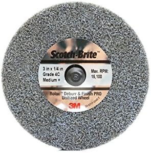 3M Scotch-Brite DP-UR Unitized Ceramic Medium Roloc Deburr and Finish PRO TR Uni