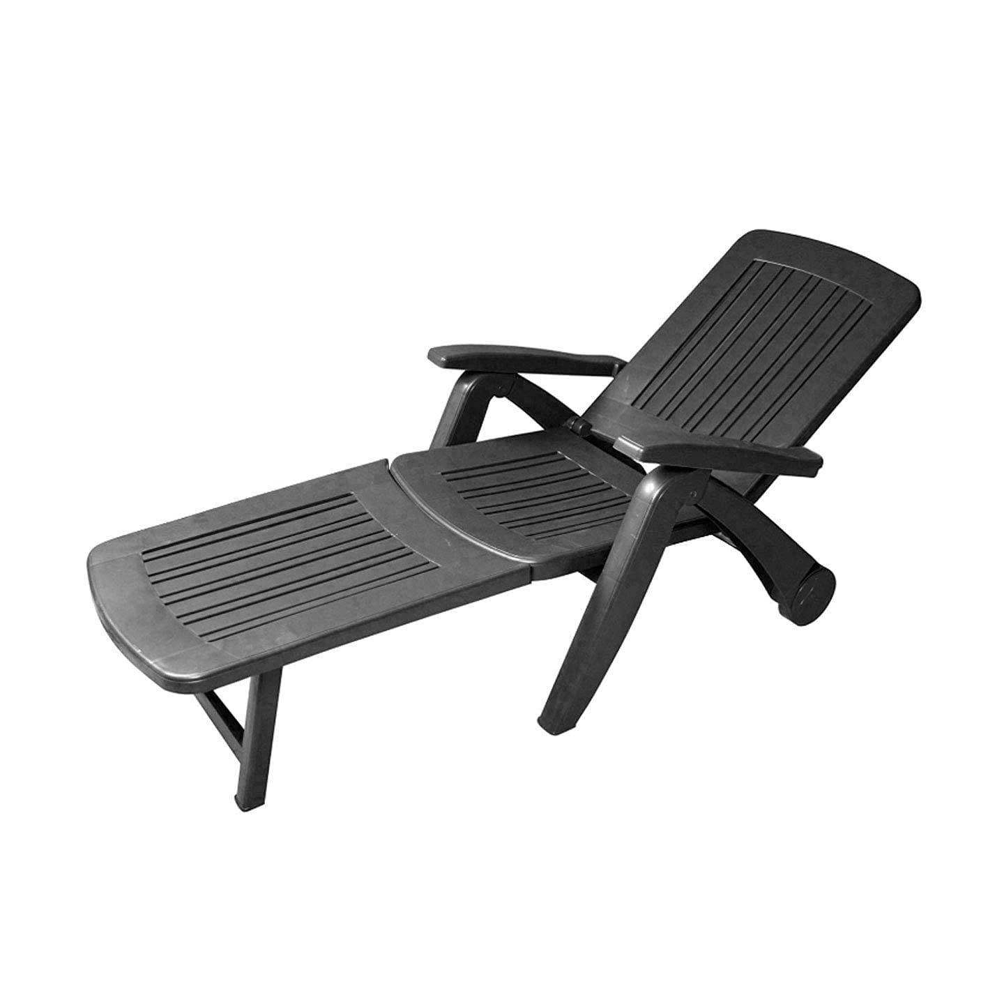 CREVICOSTA QUALITY MARK MARCAS DE CALIDAD - CANCÚN - Tumbona de Resina Plegable y reclinable. 72 x 60 x 190 cm (Antracita)