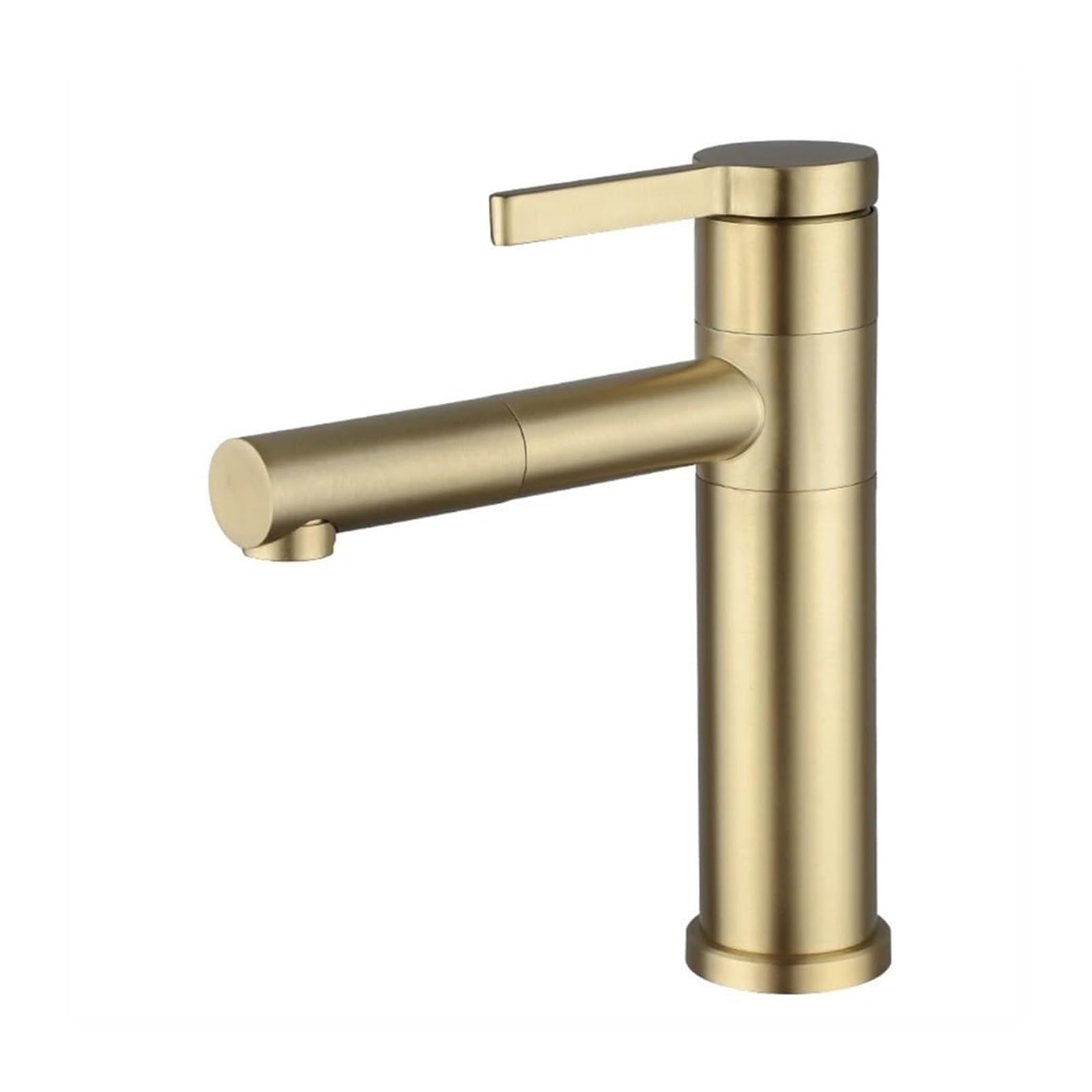Sxithgkdw Gold Faucet, Basin Faucet 360 Degree Swivel Waterfall Stainless Steel Hot & Cold Water Mixer Faucet (Color : Size : Short), Kd-301897