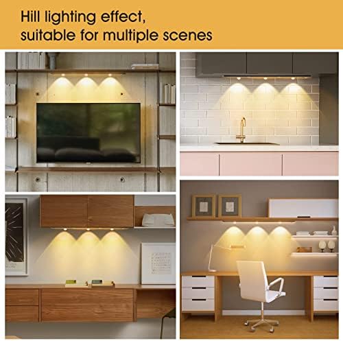 LED Closet Light,AEXIRI 40CM Under Cabinet Lighting,Upgrade Wireless Motion Sensor Cupboard Lights, 3 Color Dimmable Rechargeable Magnetic Night Lights Stick on Closet,Wardrobe,Stairs,Hallway,Garage