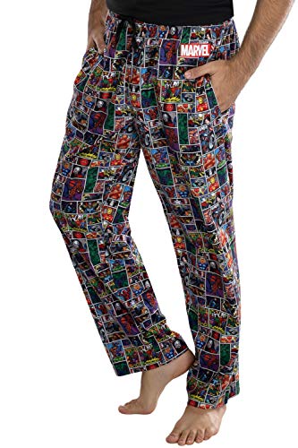 Marvel Comics Mens' Vintage Avengers Comic Book Page Pajama Pants2