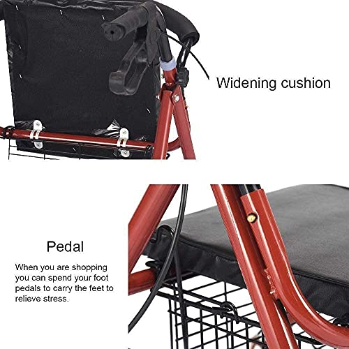 Déambulateur combiné pliable 4 roues pour rompre l'isolement