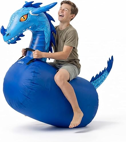 Miniatura 15 de WADDLE Hip Hopper - Juguete hinchable para botar, animal unicornio, para edades de 2 años en adelante, soporta hasta 85 libras