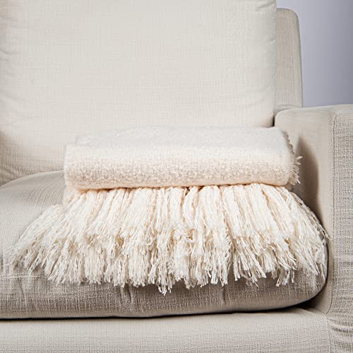 Best Home Fashion Plush Touch Fringe Throw - 50" X