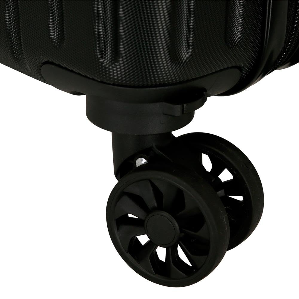 MOVOM Joumma Timber Valigia da Cabina Nero 40x55x20 cm Rigido ABS Lucchetto a Combinazione Integrato 37L 3.1kg 4 Doppie Ruote Estensibile Bagaglio a Mano