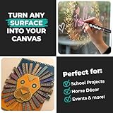 Chalkola Dual Tip Liquid Chalk Markers for Blackboard (10 Metallic Colors, 1mm+5mm Fine, Bold) - Dry Erase Marker Pens for Chalkboards Signs, Car Windows, Glass, Mirrors - Erasable Chalkboard Markers - Image 6