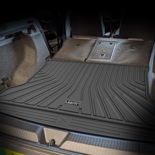 Image of LASFIT Custom Fit Trunk Cargo Mat for Volkswagen VW ID.4 2021-2026, (Only Fit Non-Adjustable Carpet Floor), All Weather Protection TPE Trunk Mat Trunk Liner Trunk Tray Cargo Liner, Easy to Clean
